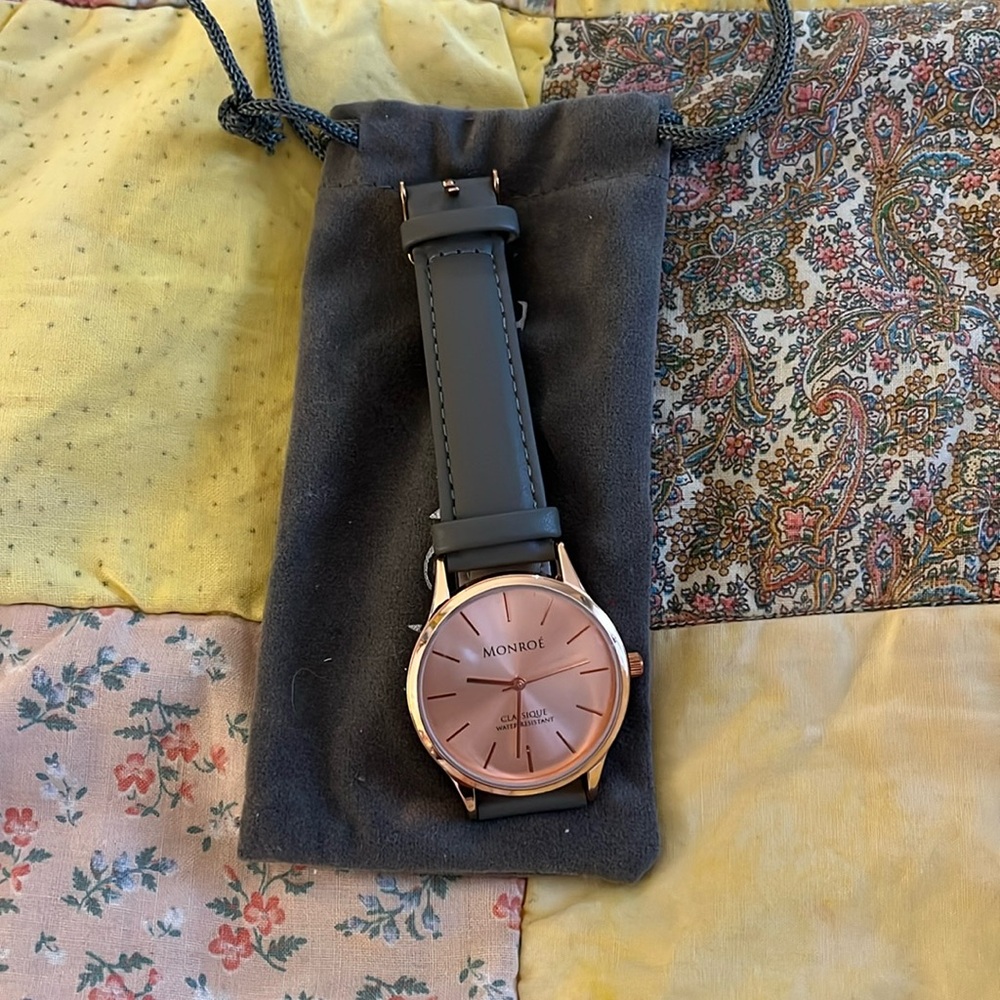 Monroe Rose Gold and Black Watch